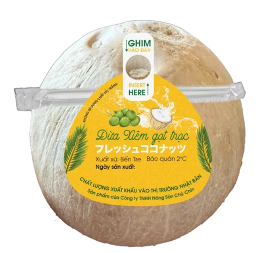 Peeled coconut